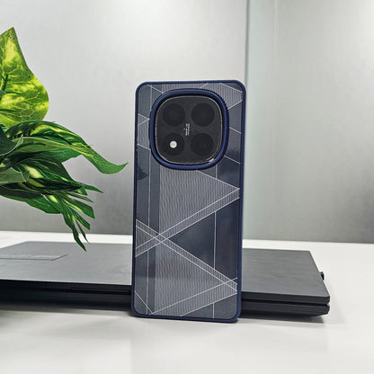 Redmi Note 14 Pro 5G Triangle Pattern Matte Back Shockproof Case