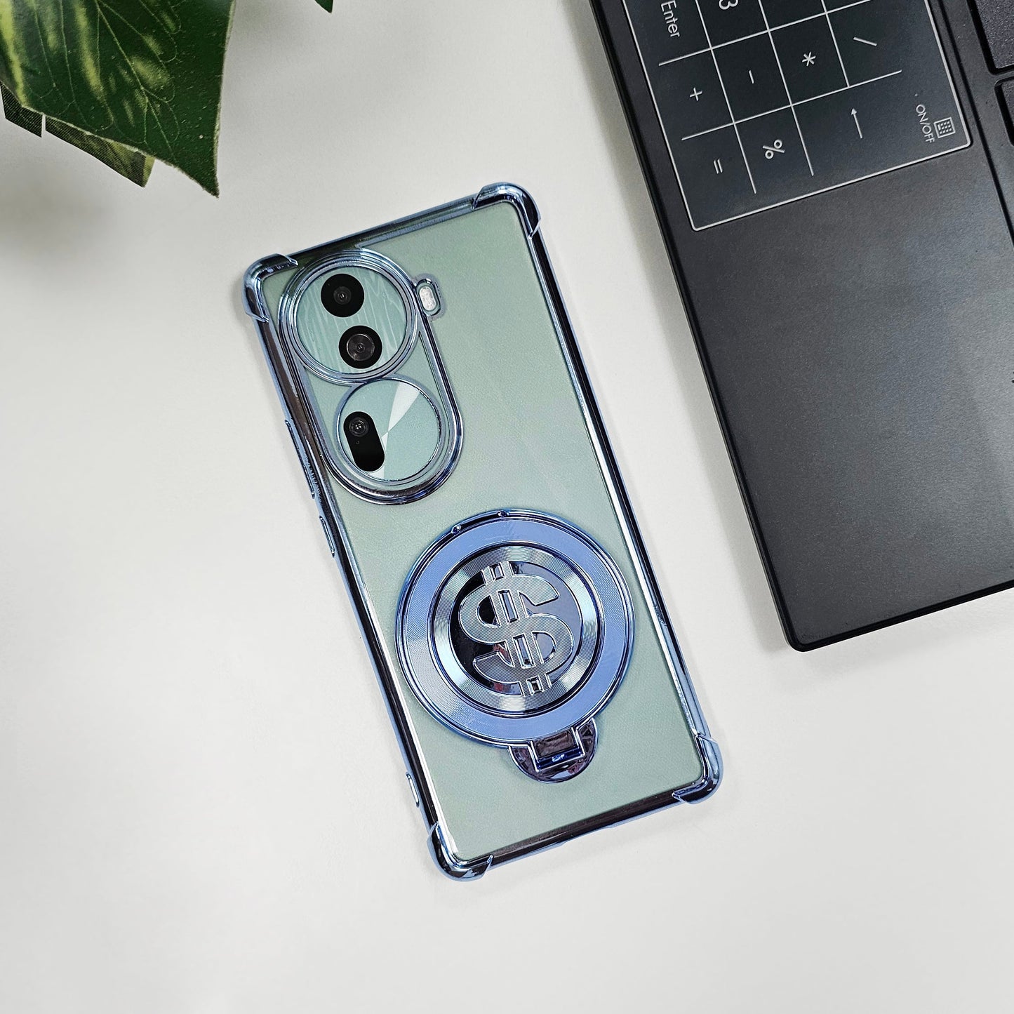 Oppo Reno 11 Pro 5G Four Corner Airbags 100% Original Astro Money Magnet Rotating Dollar Case