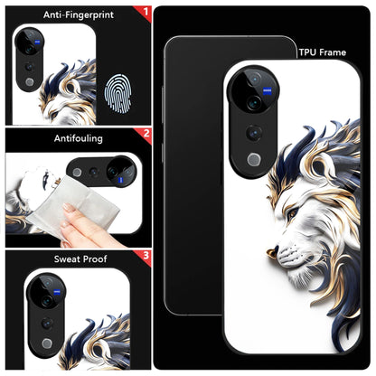 Vivo V40 Pro 5G Premium Acrylic Shockproof Glass Back Case (King’s Flow)