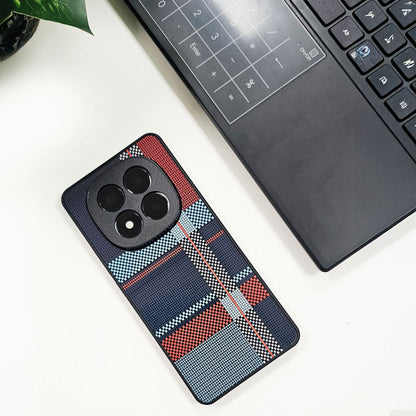 Redmi Note 14 Pro 5G Luxury Grid Pattern Glass Back Shockproof Case