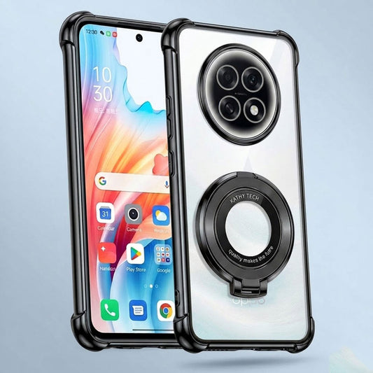 Oppo F31 Pro+ 5G Original Luxury Magnifier Ring Stand Shockproof Airbags Corner Case