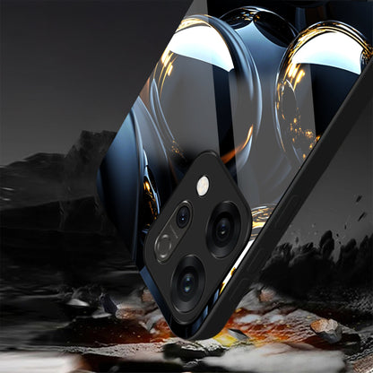 Oppo Reno 14 5G Premium Acrylic Shockproof Glass Back Case (Mirror Spheres)