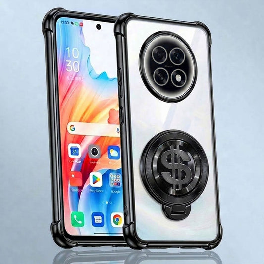 Oppo F31 Pro+ 5G Four Corner Airbags 100% Original Astro Money Magnet Rotating Dollar Case (Buy 1 Get 1 Free Surprise Cover)