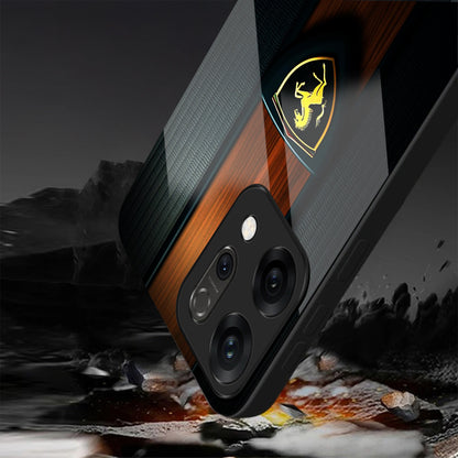 Oppo Reno 14 5G Premium Acrylic Shockproof Glass Back Case (Royal Roadster)