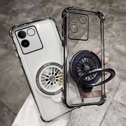 Vivo T2 Pro 5G Premium Stress Buster Wheel Rotating Shockproof Airbags Case