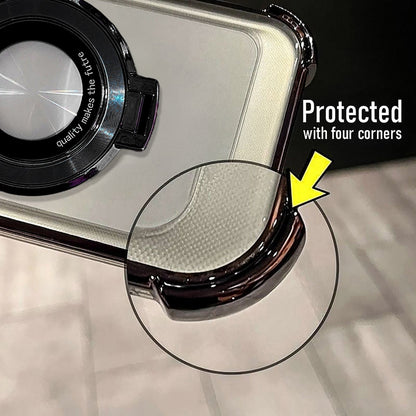 Oppo Reno 15 5G Original Luxury Magnifier Ring Stand Shockproof Airbags Corner Case