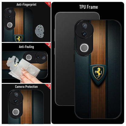 Vivo V50 5G Premium Acrylic Shockproof Glass Back Case (Royal Roadster)