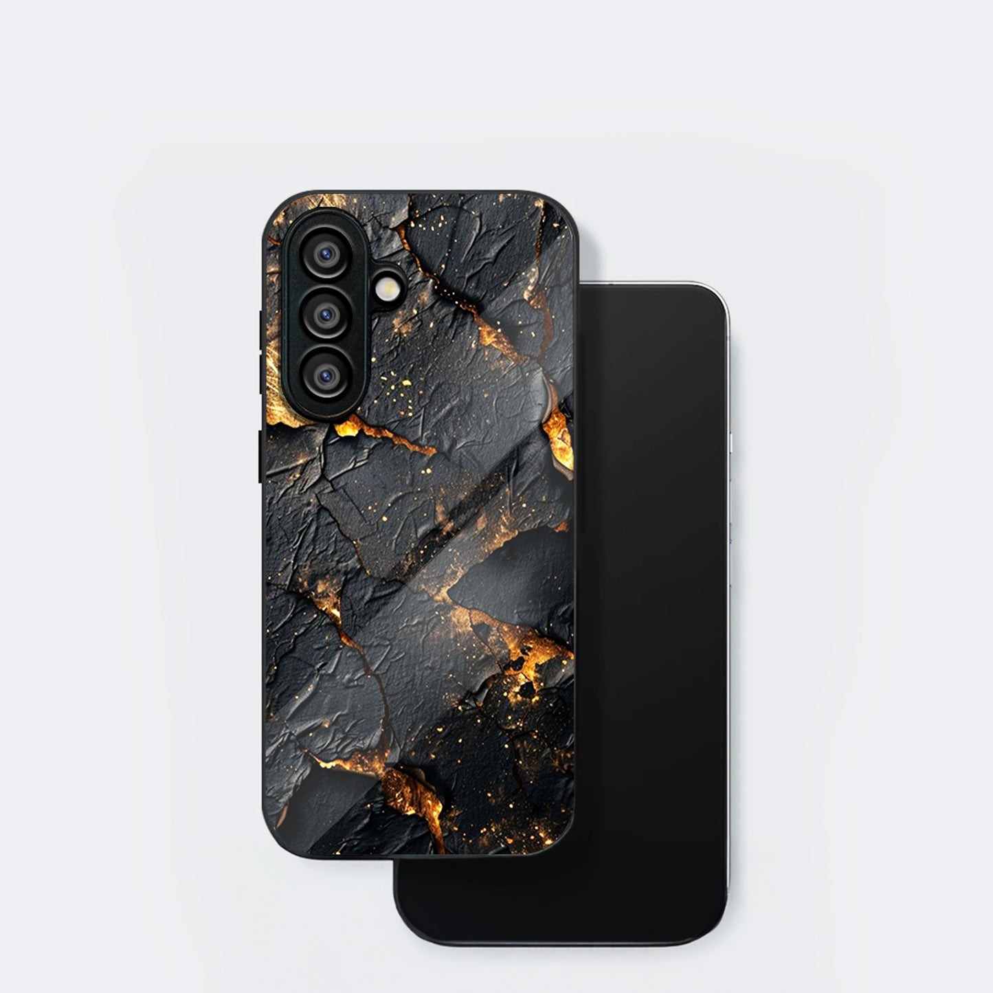 Samsung Galaxy A36 Premium Acrylic Shockproof Glass Back Case (Volcanic Gold)