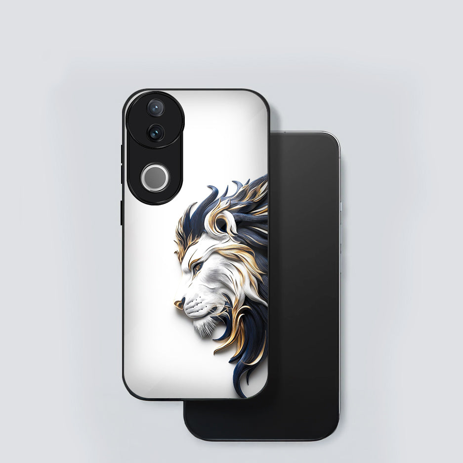 Vivo V50 5G Premium Acrylic Shockproof Glass Back Case (King’s Flow)