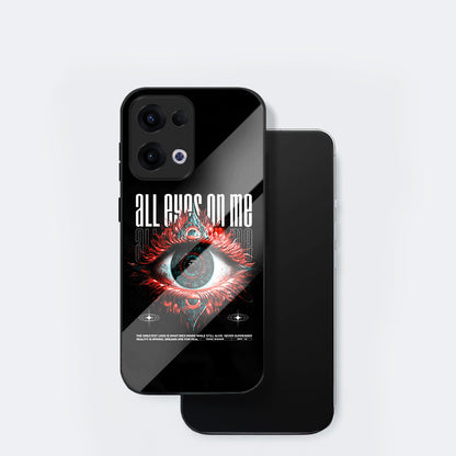 Oppo Reno 13 5G Premium Acrylic Shockproof Glass Back Case (Angry Eye)