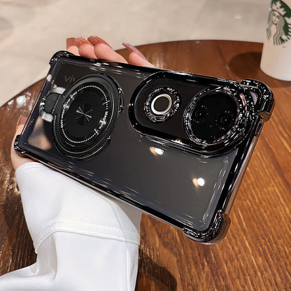 Vivo V50 5G Luxury Four Corner Invincible Bracket Ring Stand Case