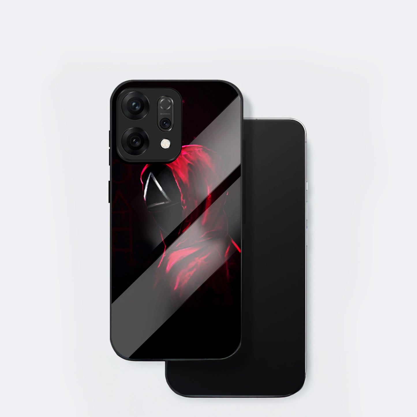 Oppo Reno 14 5G Premium Acrylic Shockproof Glass Back Case (Triangle Mask)