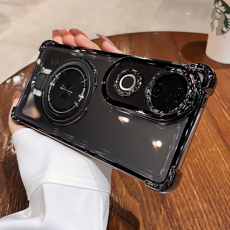 Vivo V50 5G Luxury Four Corner Invincible Bracket Ring Stand Case (Buy 1 Get 1 Surprise Cover)