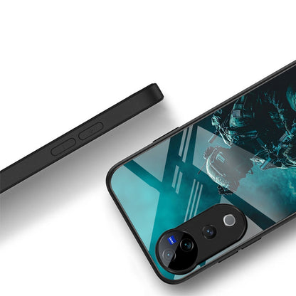Vivo V40 Pro 5G Premium Acrylic Shockproof Glass Back Case (Soldier Case)