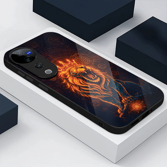 Vivo V40 Pro 5G Premium Acrylic Shockproof Glass Back Case (King of Cosmos)