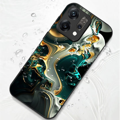 Oppo Reno 14 5G Premium Acrylic Shockproof Glass Back Case (Ocean Ember)