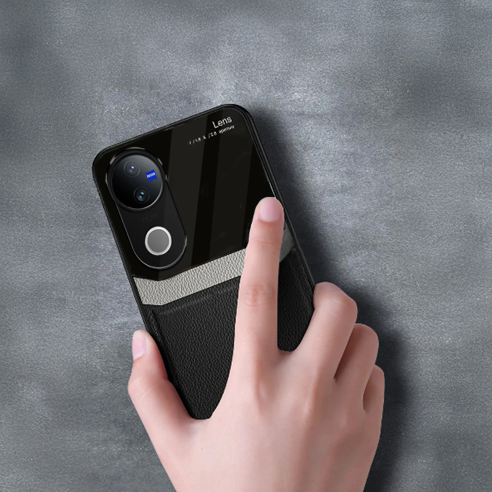VIVO V50 5G Premium Leather Lens Protective Case