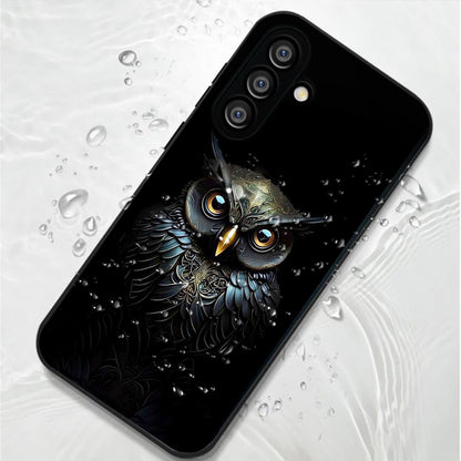 Samsung Galaxy A36 Premium Acrylic Shockproof Glass Back Case (Midnight Owl)