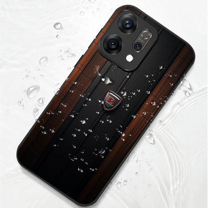 Oppo Reno 14 5G Premium Acrylic Shockproof Glass Back Case (Carbon Oak)