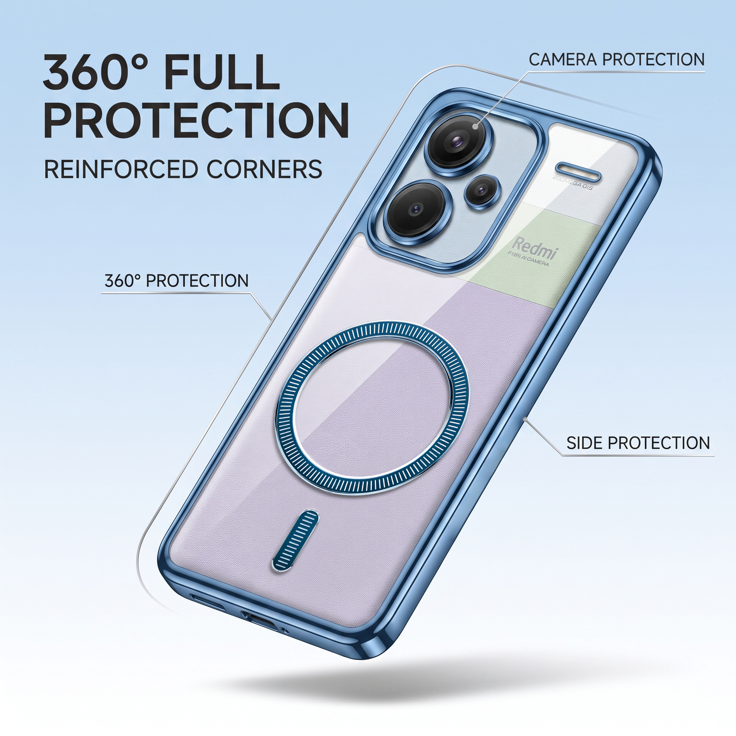 Redmi Note 13 Pro+ 5G Electroplated Magnetic Magsafe Case