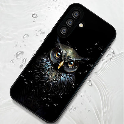 Samsung Galaxy A56 5G Premium Acrylic Shockproof Glass Back Case (Midnight Owl)