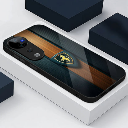 Vivo V40 Pro 5G Premium Acrylic Shockproof Glass Back Case (Royal Roadster)