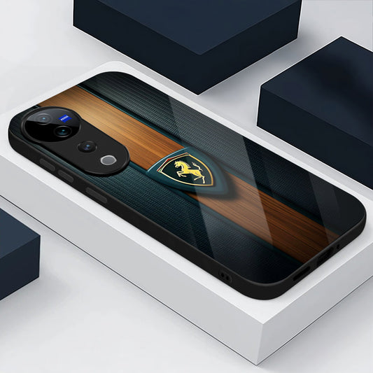 Vivo V40 Pro 5G Premium Acrylic Shockproof Glass Back Case (Royal Roadster)