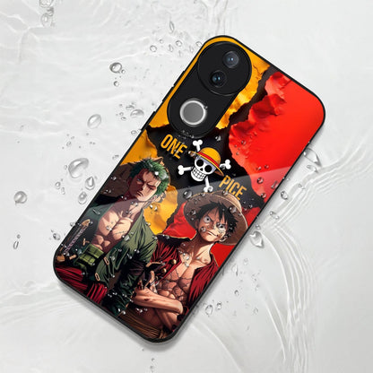 Vivo V50 5G Premium Acrylic Shockproof Glass Back Case (Luffy & Zoro)