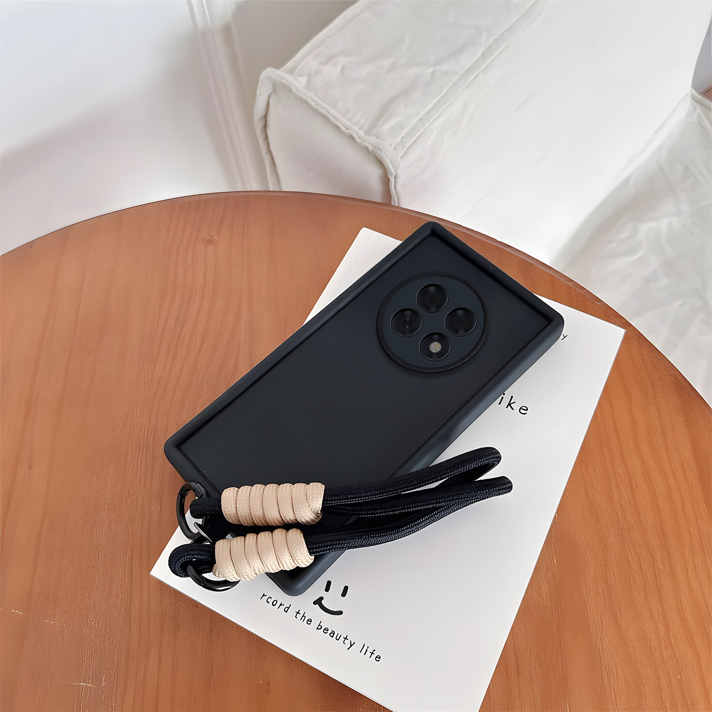 Oppo F31 Pro Plus 5G Luxury Silicone Matte Case with Wrist Strap