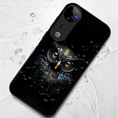 Vivo V40 Pro 5G Premium Acrylic Shockproof Glass Back Case (Midnight Owl)