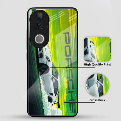 Vivo V50 5G Premium Acrylic Shockproof Glass Back Case (Speedster case)