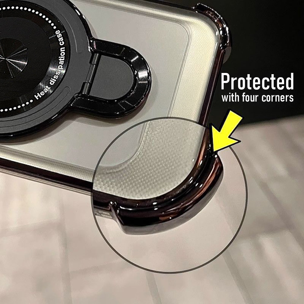 Vivo V50 5G Luxury Four Corner Invincible Bracket Ring Stand Case (Buy 1 Get 1 Surprise Cover)