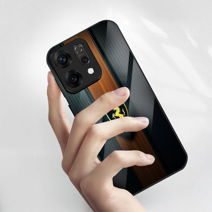 Oppo Reno 14 5G Premium Acrylic Shockproof Glass Back Case (Royal Roadster)