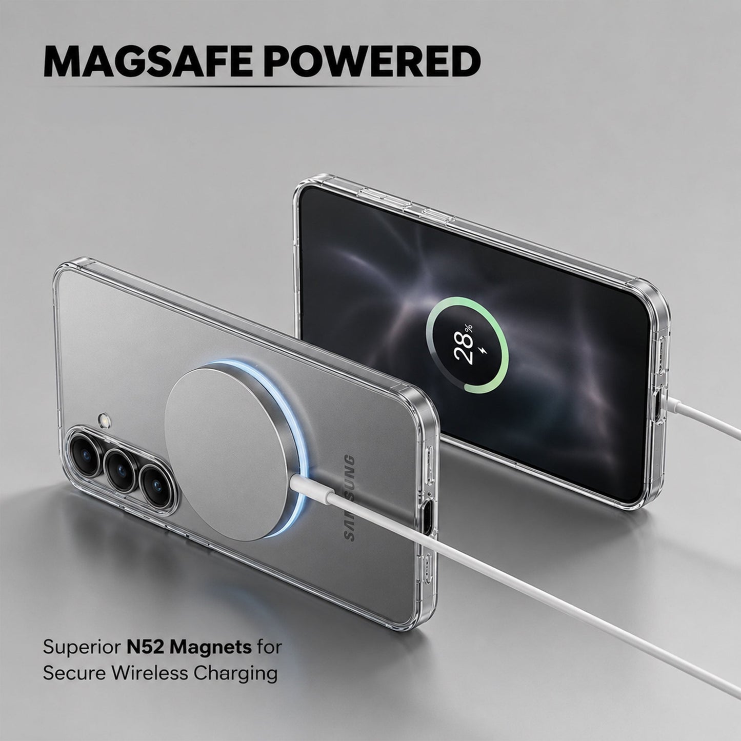 Samsung Galaxy S23 FE 5G Clear Anti-Yellow MagSafe Protective Case