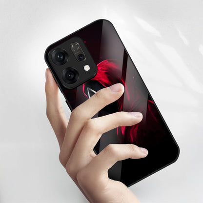 Oppo Reno 14 5G Premium Acrylic Shockproof Glass Back Case (Triangle Mask)