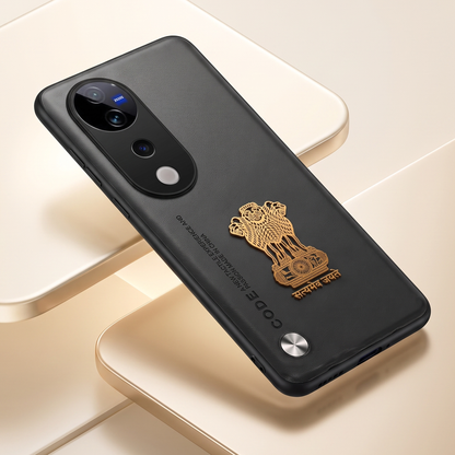 Vivo V40 Pro 5G Satyamev Jayate Vegan Leather Back Case