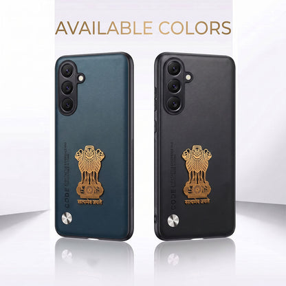 Samsung Galaxy A35 5G Satyamev Jayate Vegan Leather Back Case