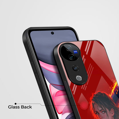 Vivo V40 Pro 5G Premium Acrylic Shockproof Glass Back Case (Flame Queen)