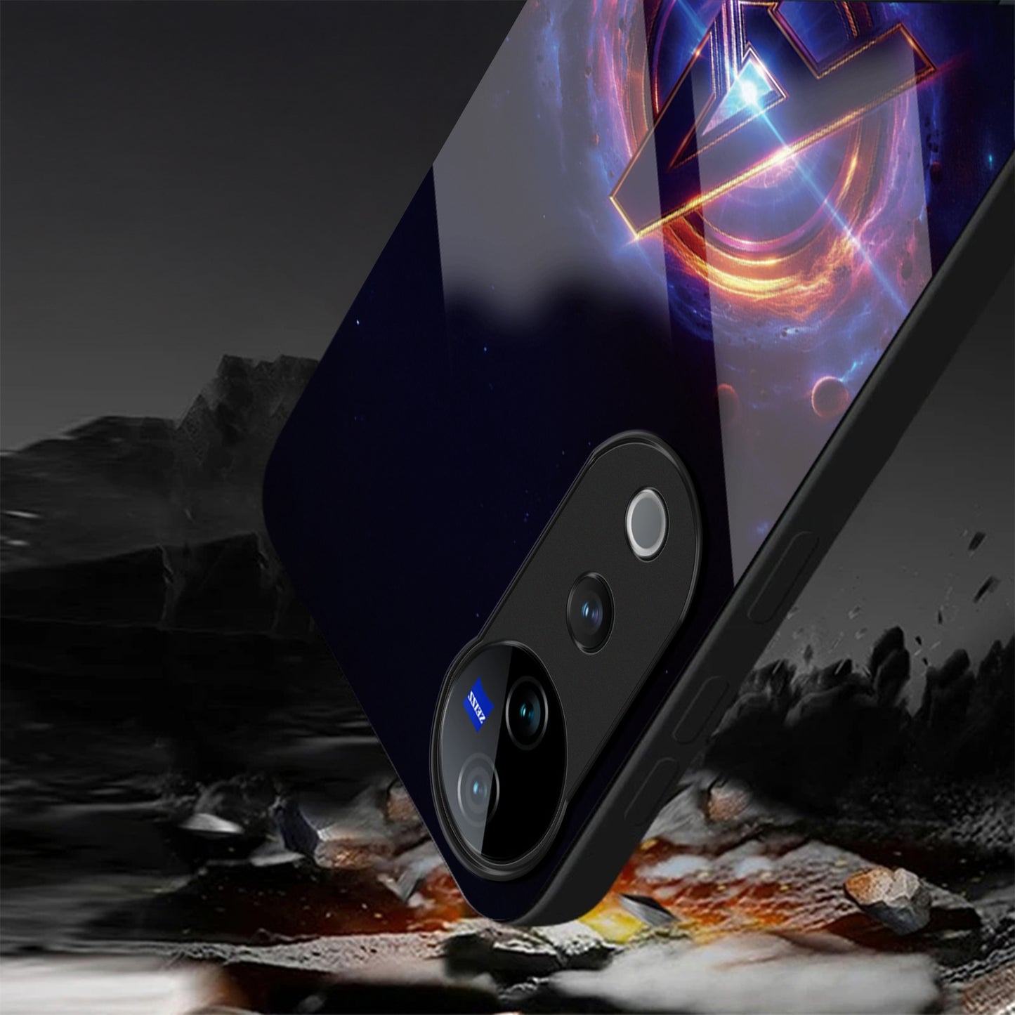 Vivo V40 Pro 5G Premium Acrylic Shockproof Glass Back Case (Endgame Impact)