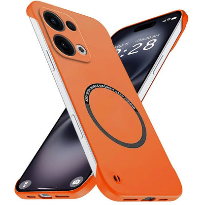 Oppo Reno 13 5G Frameless Magnetic Wireless Charging Case — Ultra-Slim Clear MagSafe Compatible Cover