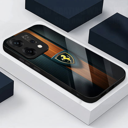 Oppo Reno 14 5G Premium Acrylic Shockproof Glass Back Case (Royal Roadster)