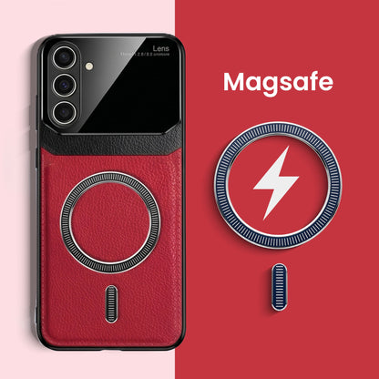 Samsung Galaxy S23 FE 5G Premium Magsafe Magnetic Leather Lens Protective Case