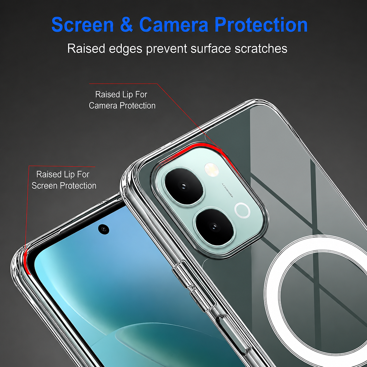 Vivo T5x 5G Clear Anti-Yellow MagSafe Protective Case