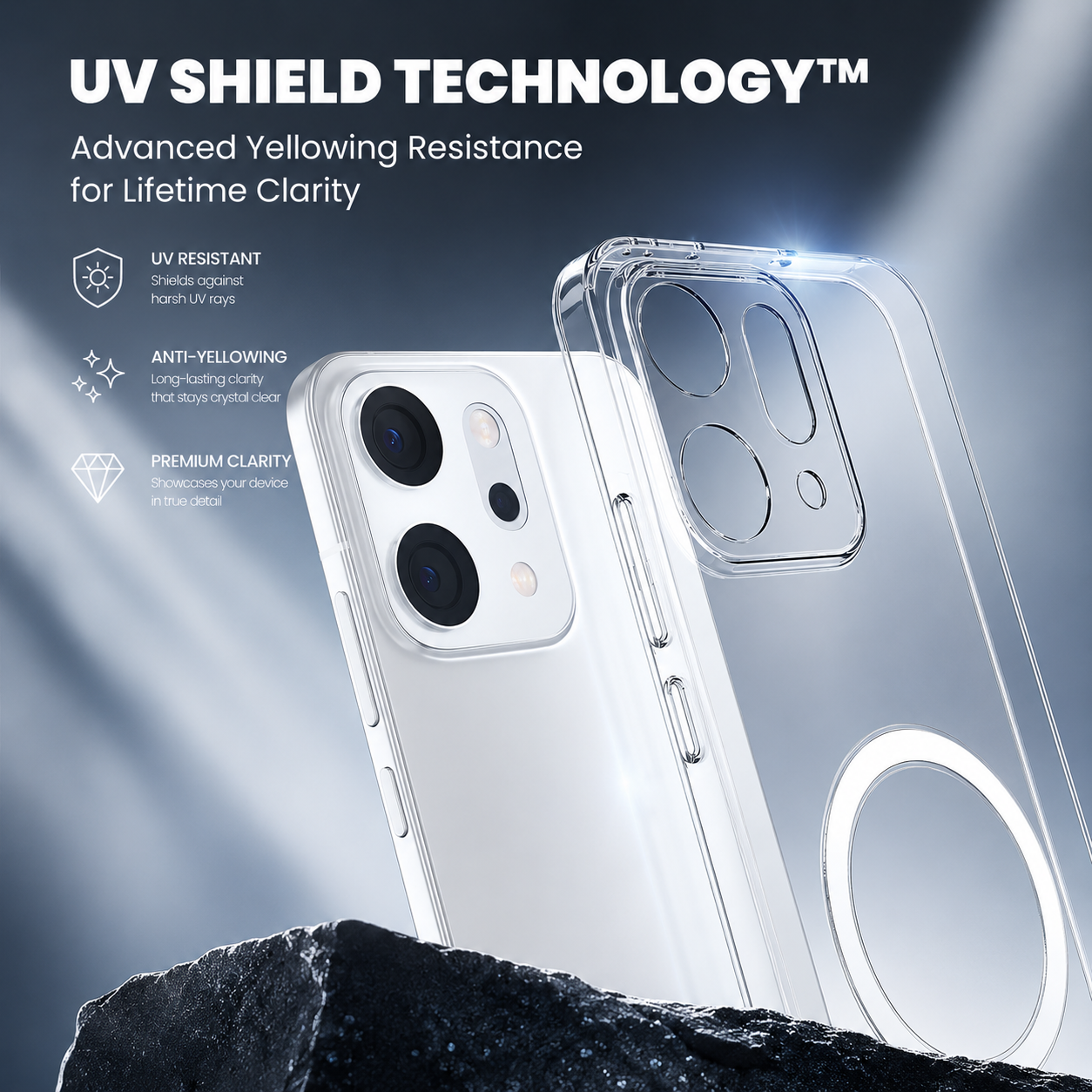 Oppo Reno 14 Pro 5G Clear Anti-Yellow MagSafe Protective Case