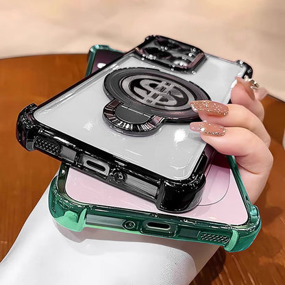 Oppo Reno 14 Pro 5G Four Corner Airbags 100% Original Astro Money Magnet Rotating Dollar Case