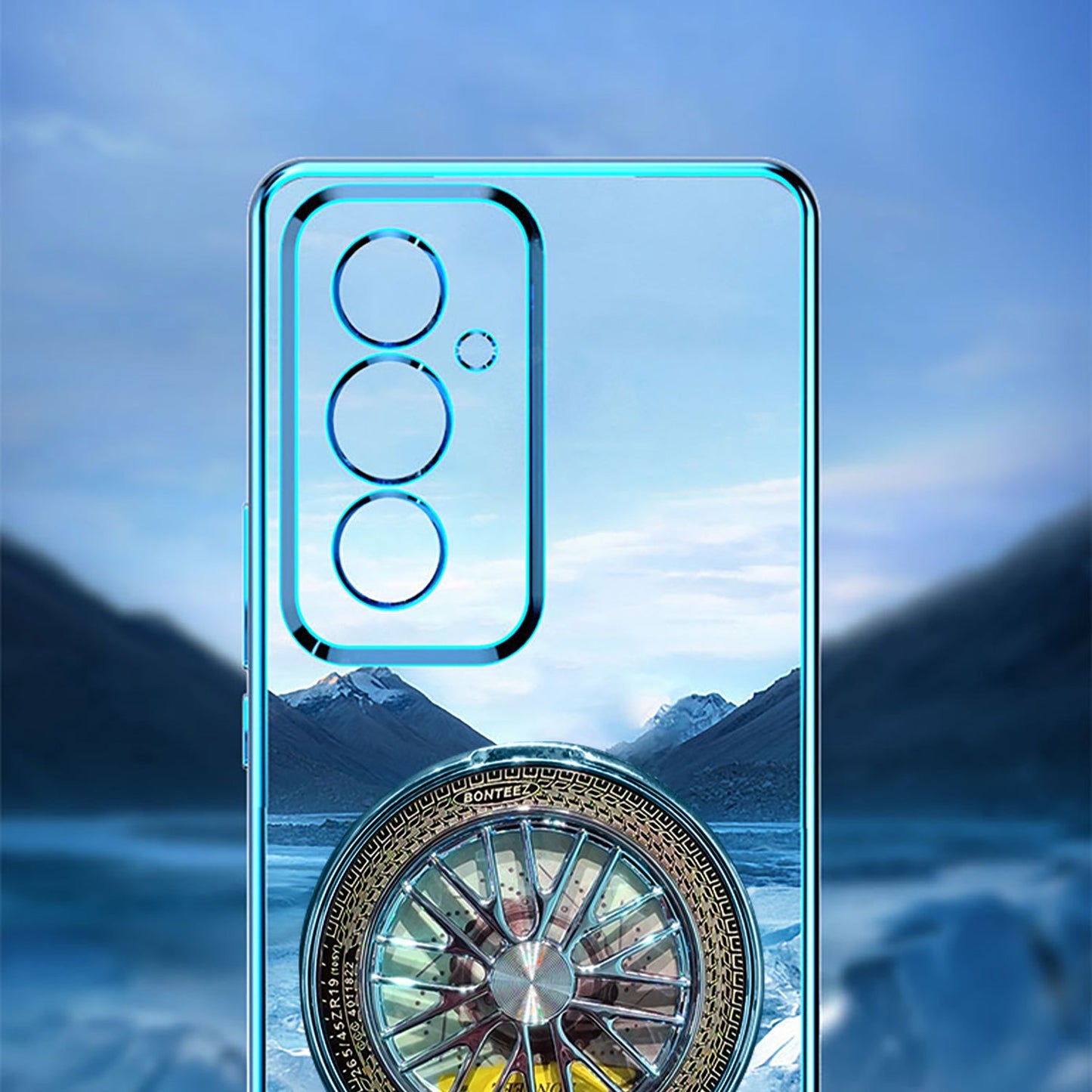 Glossy electroplating Samsung A35 5G case with sporty rim design