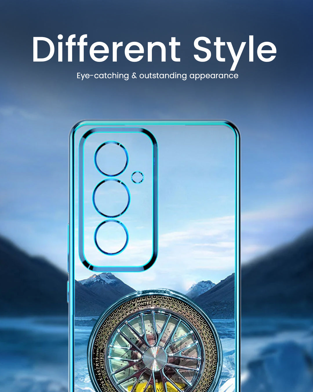 Galaxy A35 5G case featuring Ferrari-inspired wheel and glossy finish