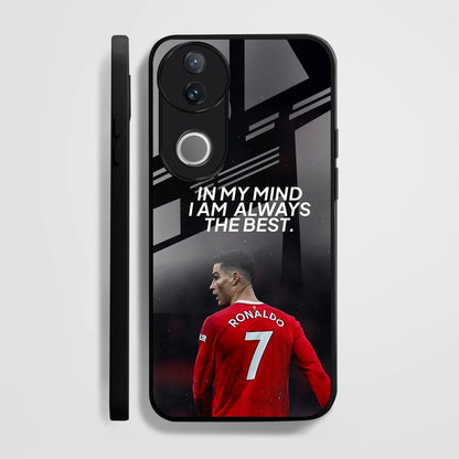 Vivo V50 5G Premium Acrylic Shockproof Glass Back Case (Ronaldo)