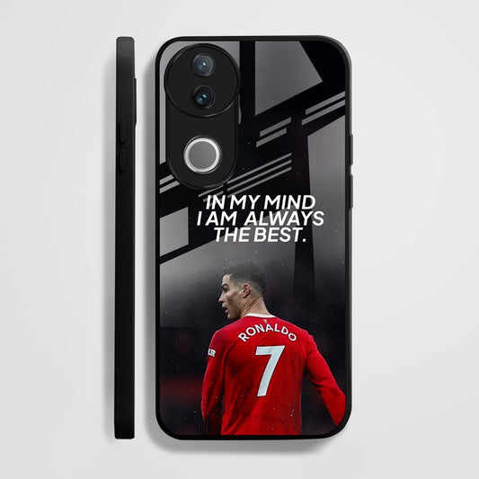 Vivo V50 5G Premium Acrylic Shockproof Glass Back Case (Ronaldo)