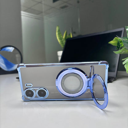 Vivo V29e 5G Original Luxury Magnifier Ring Stand Shockproof Airbags Corner Case